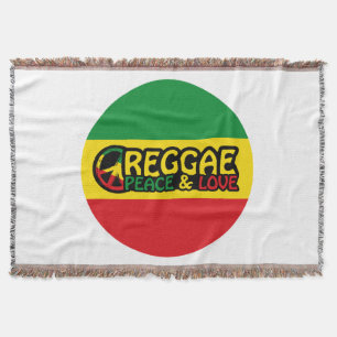 Reggaart met positieve woorden Vrede en Liefde Deken