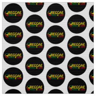 Reggaart met positieve woorden Vrede en Liefde Stof