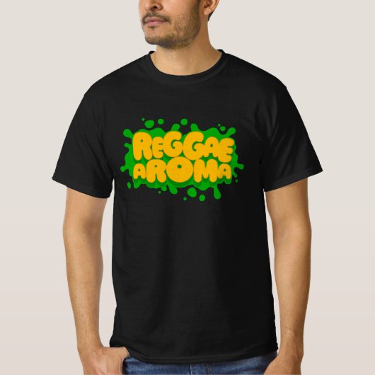 Reggae Aroma Splash Typographie Reggae T-shirt (Devant)