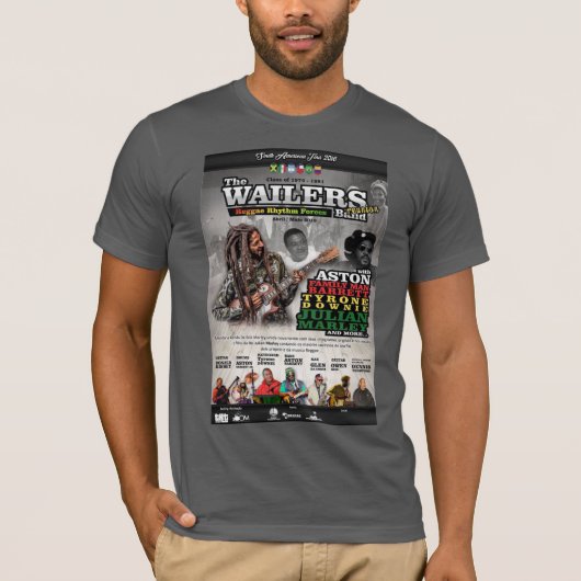 REGGAE. AU BRÉSIL T-Shirt foncé de base (Devant)