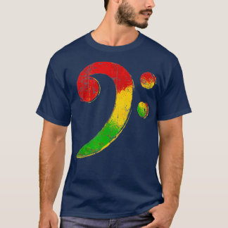 Reggae Bass Clef Rasta Gift for Bassibass T-shirt