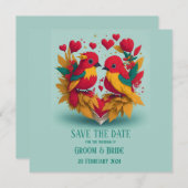 Reggae Birds Save the Date Kaart (Voorkant / Achterkant)
