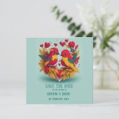 Reggae Birds Save the Date Kaart (Staand voorkant)