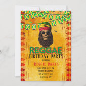 Reggae Birthday Party Kaart (Voorkant)