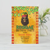 Reggae Birthday Party Kaart (Staand voorkant)