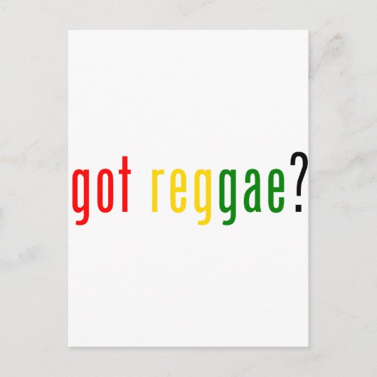 Reggae? Briefkaart (Voorkant)