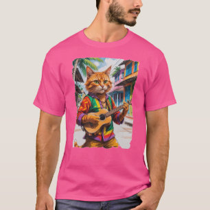 Reggae Cat op Jamaica! T-shirt