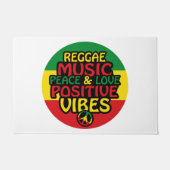 Reggae design with positive quotes and reggae flag deurmat (Voorkant)