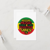 Reggae design with positive quotes and reggae flag kaart (Voorkant / Achterkant in situ)