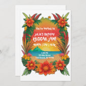 Reggae Feest Uitnodiging (Voorkant / Achterkant)