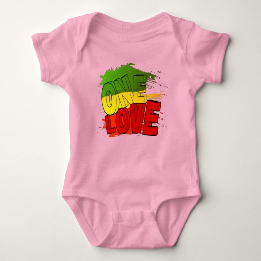 Reggae flag, One Love, Rasta Romper (Voorkant)