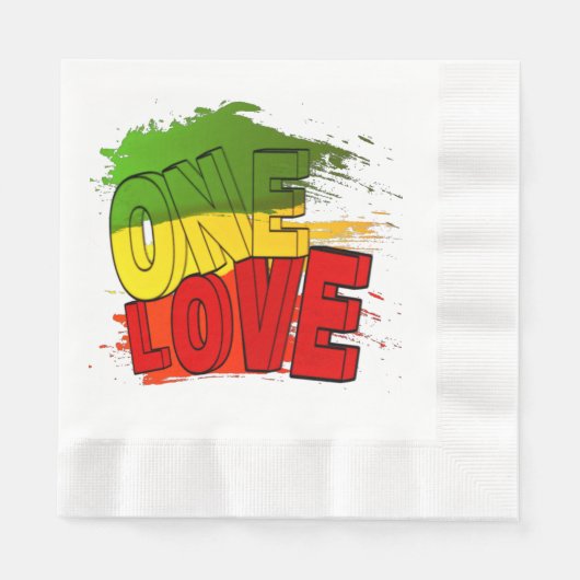 Reggae flag, One Love, Rasta Servet (Voorkant)