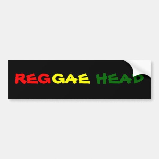 REGGAE HOOFD BUMPERSTICKER (Voorkant)