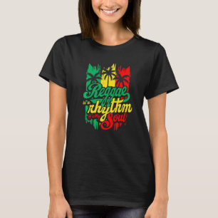 Reggae is een ritme van mijn ziel Rastafari vlag m T-shirt