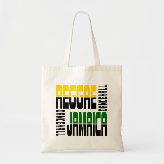 Reggae Jamaica Dance Hall Cube, 3 kleuren Tote Bag (Voorkant)