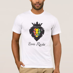 Reggae Jamaican Flag Born Rasta Lion T-Shirt
