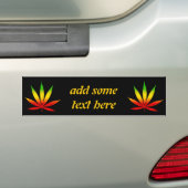 Reggae Jamaican Rasta Leaf Rastafari Bumpersticker (Op auto)