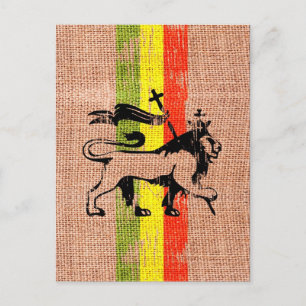 Reggae king lion briefkaart