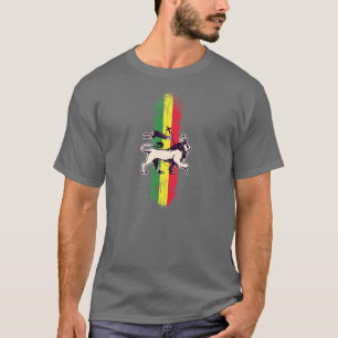 Reggae king lion t-shirt