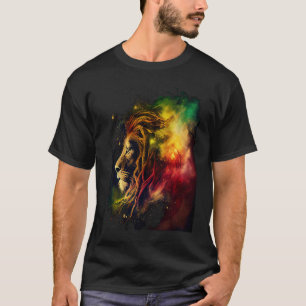 Reggae Leeuw Rastafari Muziek Vrijheid Zion Jamaic T-shirt