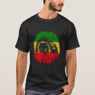 Reggae Lion Judah Rasta Etophian Lion Jamaica R T-shirt