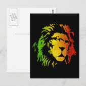 Reggae Lion Rasta Leeuw van Zion Briefkaart (Voorkant / Achterkant)