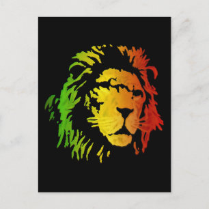 Reggae Lion Rasta Leeuw van Zion Briefkaart