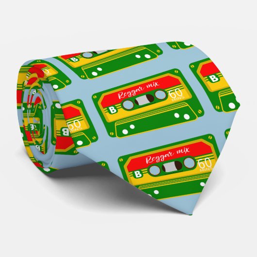Reggae mix tape cassette jaren tachtig stropdas (Opgerold)