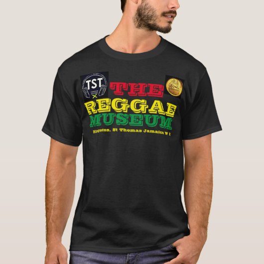 REGGAE MUSEUM MERCH T-shirt noir basique (Devant)