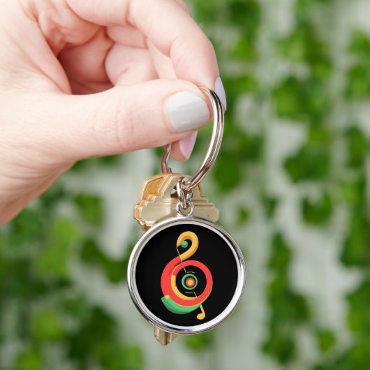 Reggae Music Clef Sleutelhanger (Hand)