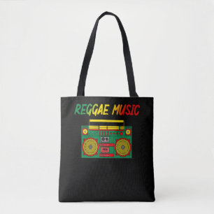 Reggae Music Lover Colorful Jamaica Cassette Radio Draagtas