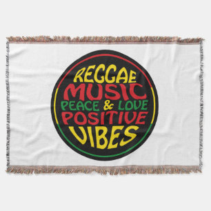 Reggae Music met positieve gezegden en aanhalingst Deken