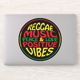 Reggae Music met positieve gezegden en aanhalingst Sticker