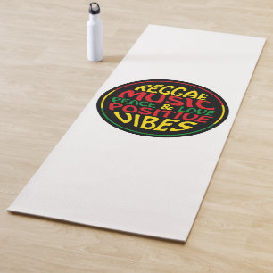 Reggae Music met positieve gezegden en aanhalingst Yogamat