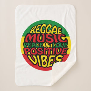 Reggae Music met positieve gezegden Sherpa Deken