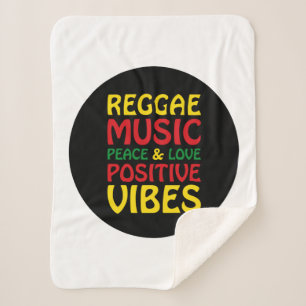 Reggae Music met positieve gezegden Sherpa Deken