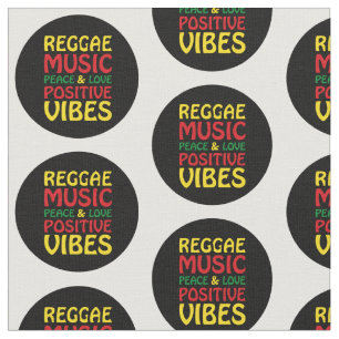Reggae Music met positieve gezegden Stof