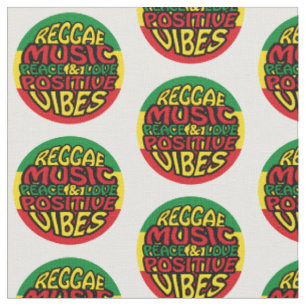 Reggae Music met positieve gezegden Stof