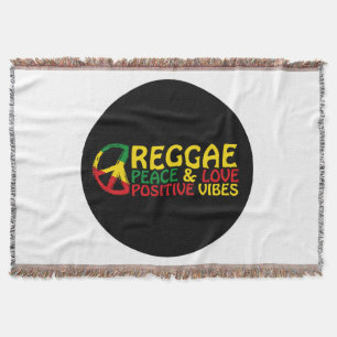 Reggae Music met positieve quotes Deken