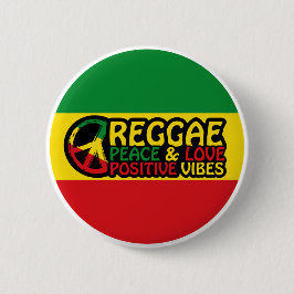 Reggae Music met positieve quotes Ronde Button 5,7 Cm