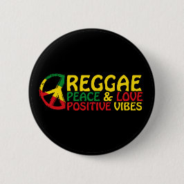 Reggae Music met positieve quotes Ronde Button 5,7 Cm