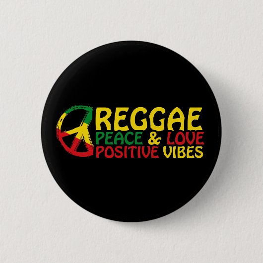 Reggae Music met positieve quotes Ronde Button 5,7 Cm (Voorkant)