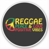 Reggae Music met positieve quotes Sticker (Voorkant)