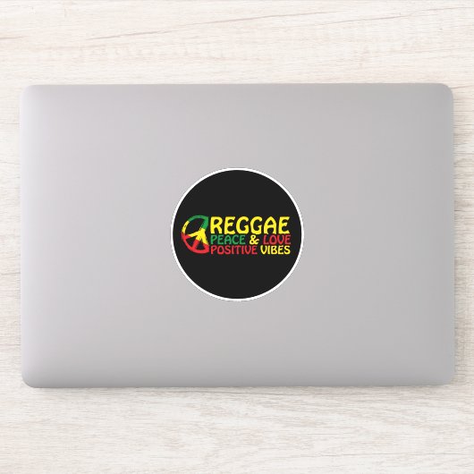 Reggae Music met positieve quotes Sticker (Computer)