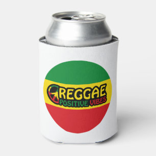 Reggae Music met positieve virussen en reggae flag Blikjeskoeler