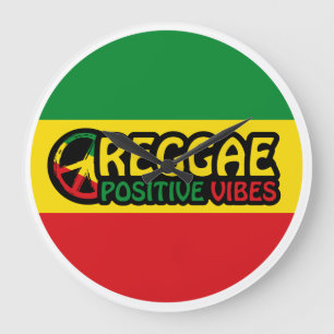 Reggae Music met positieve virussen en reggae flag Grote Klok