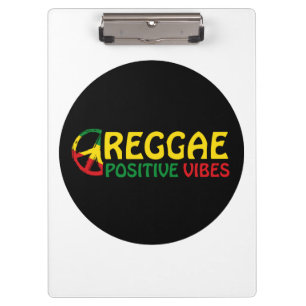 Reggae Music met positieve virussen en reggae flag Klembord