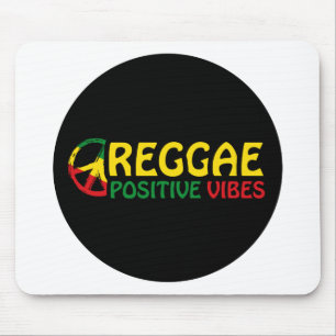 Reggae Music met positieve virussen en reggae flag Muismat