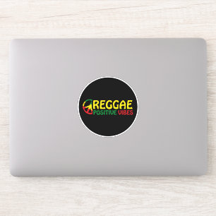 Reggae Music met positieve virussen en reggae flag Sticker