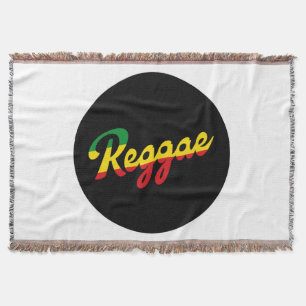 Reggae Music met reggagevlagkleuren Deken